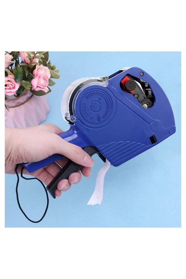 Etiket Makinesi Mavi 1 Adet Fiyat Etiket Makinası 8 Haneli Yedek Kartuşlu Mağaza Dükkan Market İçin İdeal - 3