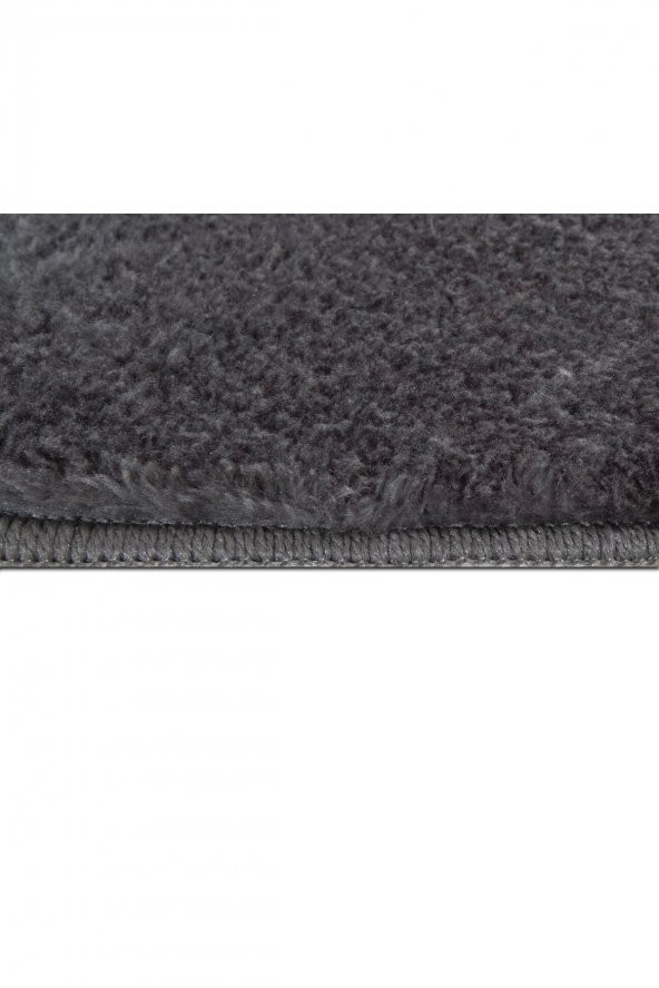 Orkide Home Modern Dekoratif Halı Jel Kaymaz Taban Antrasit Yatak Odası Seti - 4
