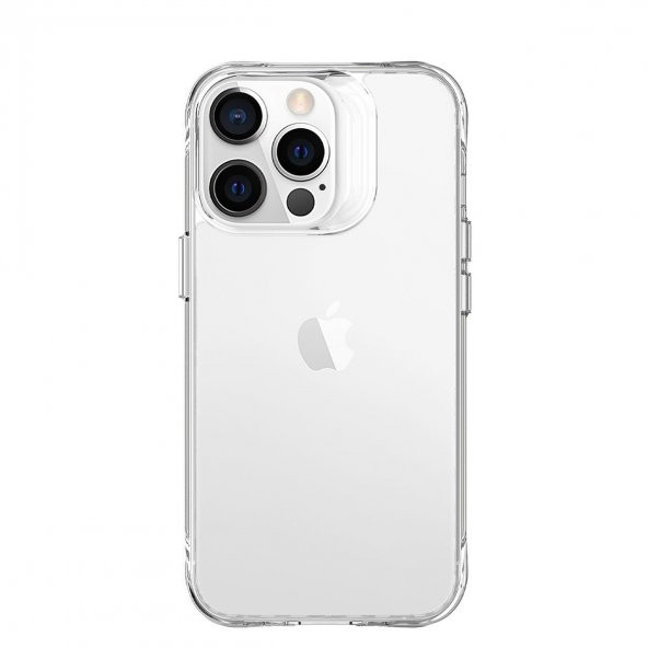 Vendas iPhone 13 Pro Uyumlu Okka Serisi Ultra İnce Airbag Tasarımlı Kamera Lens Çıkıntılı Şeffaf Kılıf