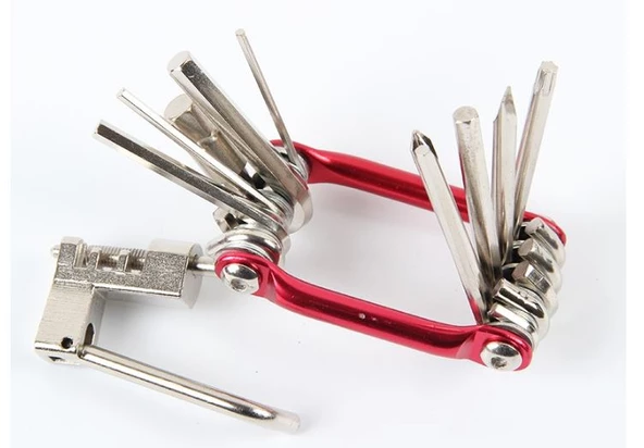 BİSİKLET TAMİR ALYAN SETİ 10 FONKSİYONLU ONARIM ALYENİ 2 RENK - Resim 2