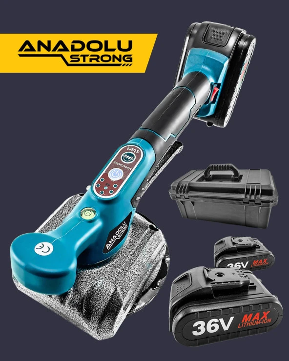 Anadolu Strong Pro Lityum Çift Akülü 36V Titreşimli 80-100cm Fayans,Kiremit Döşeme Vantuz Makinesi - 4