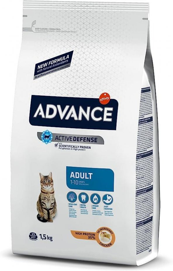 Advance Tavuklu ve Pirinçli Yetişkin Kedi Maması 1.5 KG