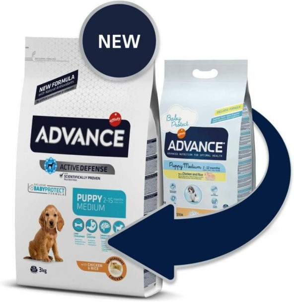 Advance Puppy Tavuklu ve Pirinçli Orta Irk Yavru Köpek Maması 12 KG - Resim 2