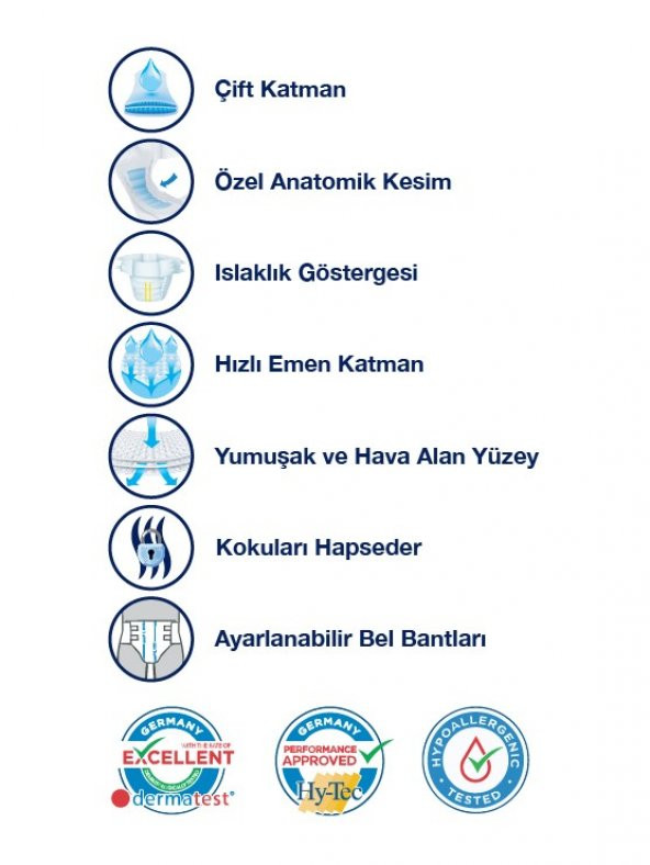 CARINE PREMIUM YETİŞKİN HASTA BEZİ LARGE BEDEN 30 ADET - Resim 6