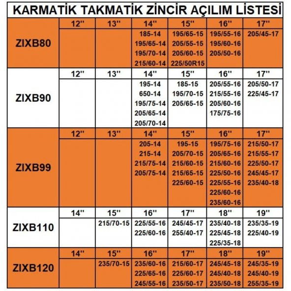 Takmatik Kar Patinaj Zinciri 235-X60X16 Grup:10 Space - 4