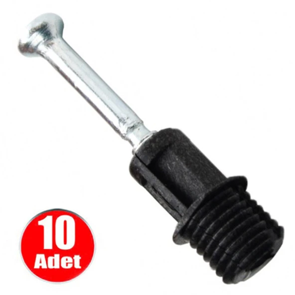 Aletçantam Minifix Mili Kendinden Dübelli Mobilya Dolap Bağlantı Vidası 10mm - 10 Adet