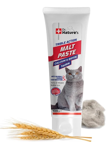 Kediler İçin Tüy Yumağı Önleyici  Sindirim Sistemini Destekleyen  Malt Macun 100 gr ürün görseli 1