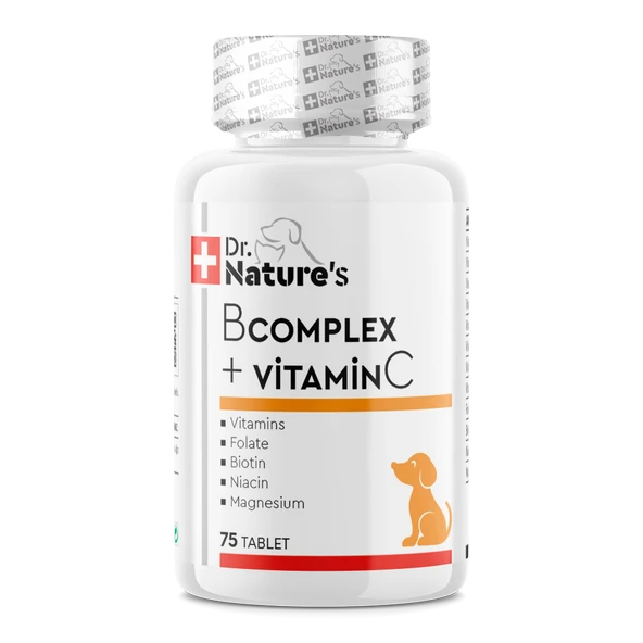 Köpekler İçin B-Complex C Vitamini – Enerji Metabolizması ve Sinir Sistemi Desteği Sağlayan 75 Tablet - Resim 3
