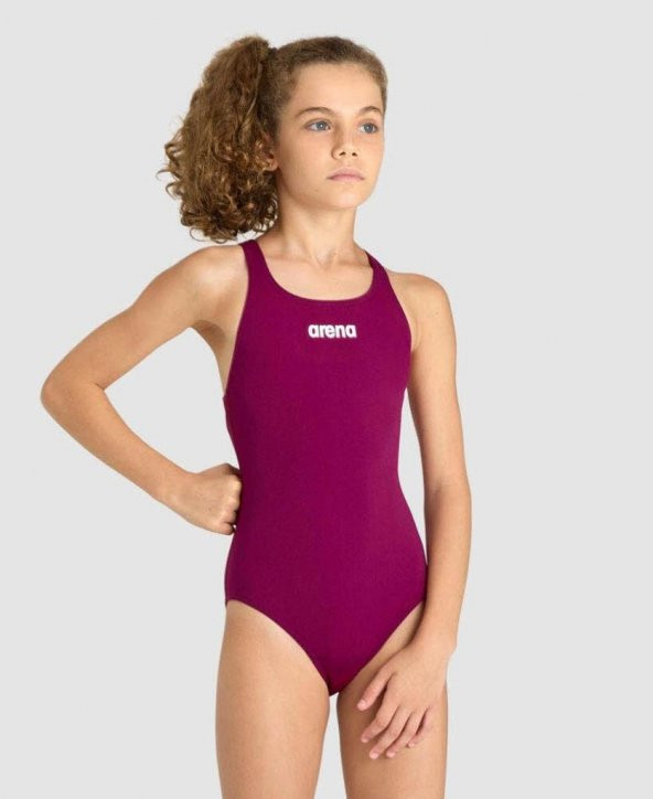 Arena Girls Team Swimsuit Swim Pro Solid Çocuk Yüzücü Mayosu Mor 004762410