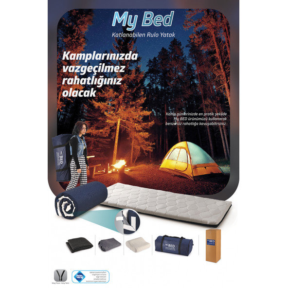 TAŞINABİLİR KATLANABİLİR YATAK  SET - 8