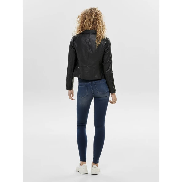 ONLY Bayan Biker Deri Ceket 15153079 - 3