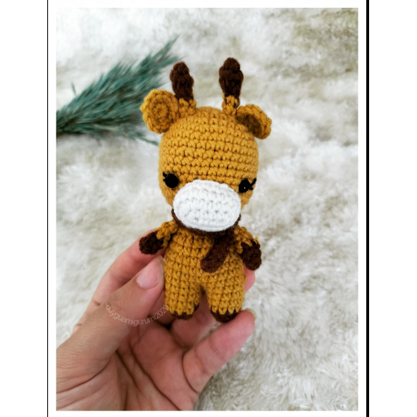 Amigurumi zürafa anahtarlık Aksesuar Hediyelik Oyuncak minik hayvanlar