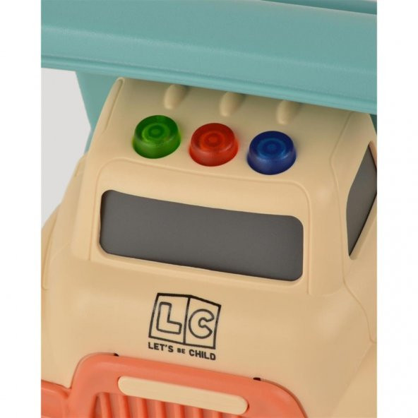 Lets Be Child Sesli ve Işıklı Minik Kamyon 31016 Bej - Turkuaz Kasalı, Çocuklar İçin Oyuncak Kamyon - Resim 2