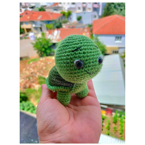 Niloya Tosbik kaplumbağa oyuncak minik Hediyelik Amigurumi oyuncak bebek