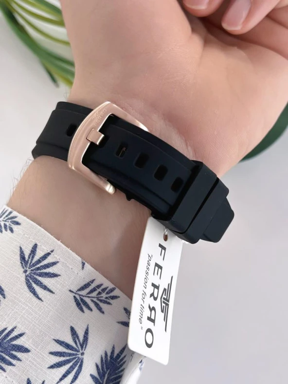 BLKT.X120 Ferro İç Fonksiyonları Silikon Kordon İç Fonksiyonları Aktif 30 Mt Suya Dayanıklı Kol Saat - Resim 5