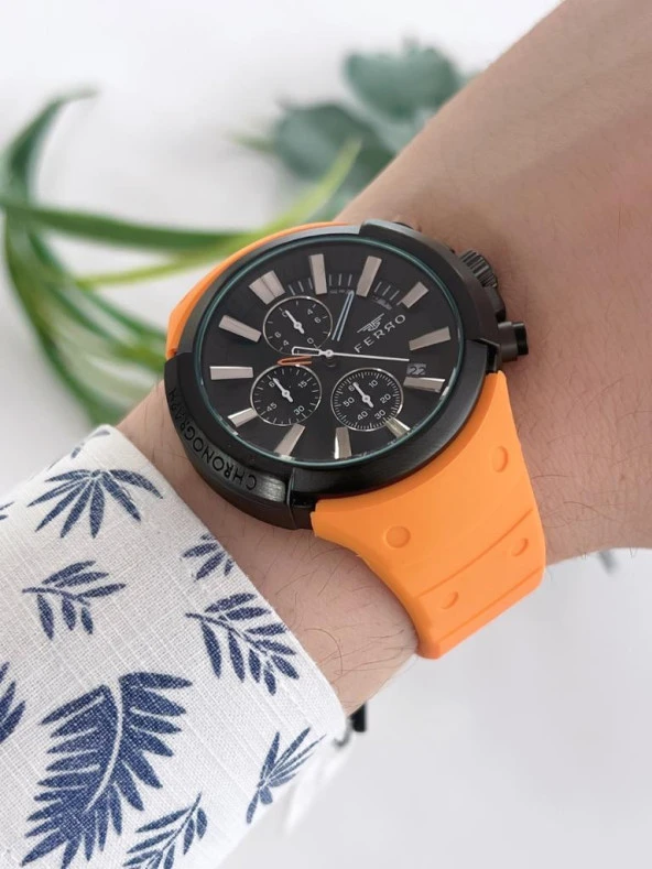 BLKT.X28 Ferro İç Fonksiyonları Silikon Kordon İç Fonksiyonları Aktif 30 Mt Suya Dayanıklı Kol Saat - Resim 3