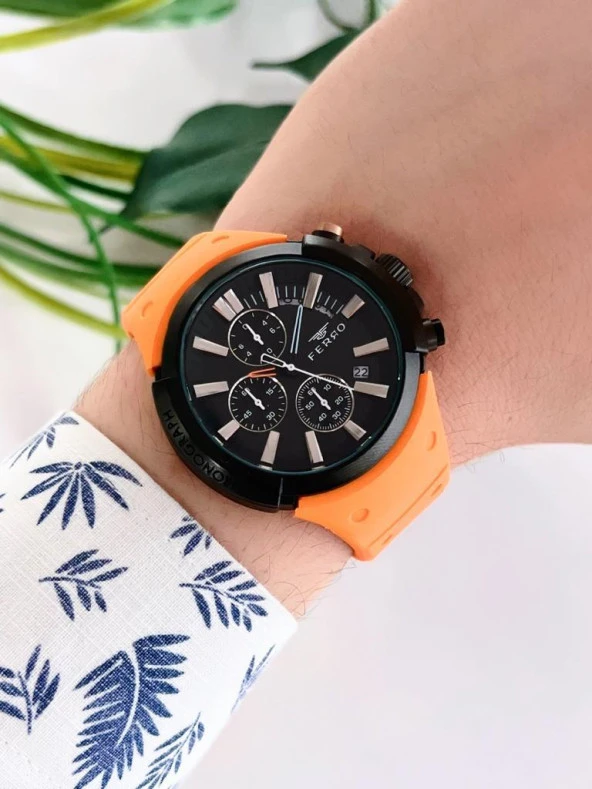 BLKT.X28 Ferro İç Fonksiyonları Silikon Kordon İç Fonksiyonları Aktif 30 Mt Suya Dayanıklı Kol Saat - Resim 4