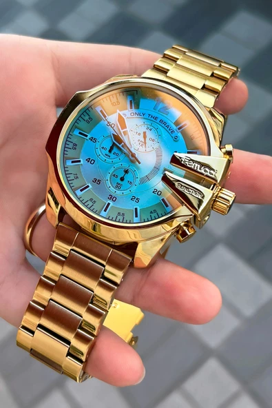 Ferrucci Fc.202301TN.02 Renkli Cam Erkek Kol Saati 3 Atm Su Geçirmezlik - Resim 3