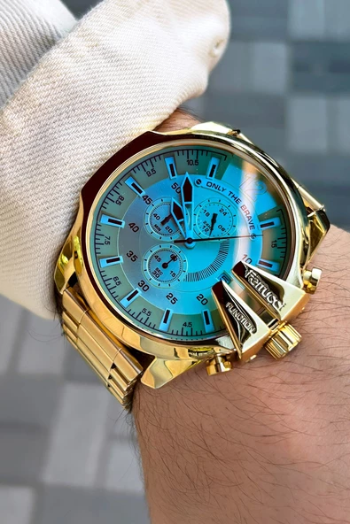 Ferrucci Fc.202301TN.02 Renkli Cam Erkek Kol Saati 3 Atm Su Geçirmezlik - Resim 7