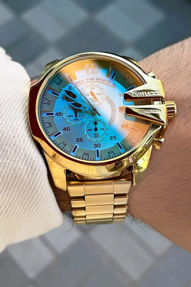 Ferrucci Fc.202301TN.02 Renkli Cam Erkek Kol Saati 3 Atm Su Geçirmezlik - Resim 5