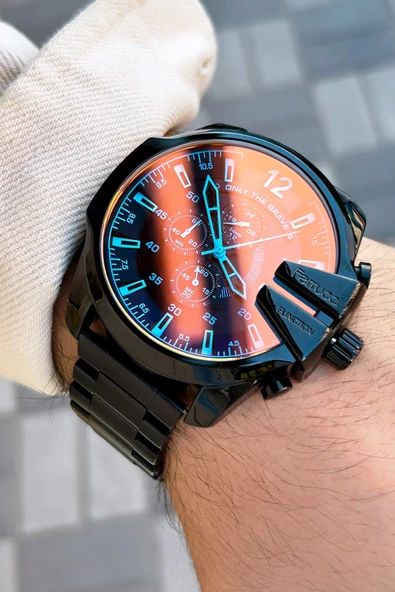 Ferrucci Fc.202301TN.03 Renkli Cam Erkek Kol Saati 3 Atm Su Geçirmezlik - Resim 5