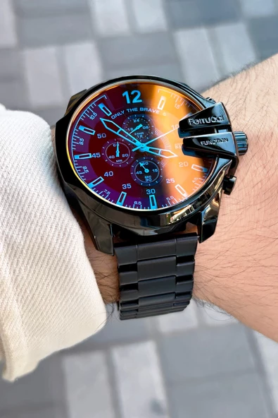 Ferrucci Fc.202301TN.03 Renkli Cam Erkek Kol Saati 3 Atm Su Geçirmezlik - Resim 2