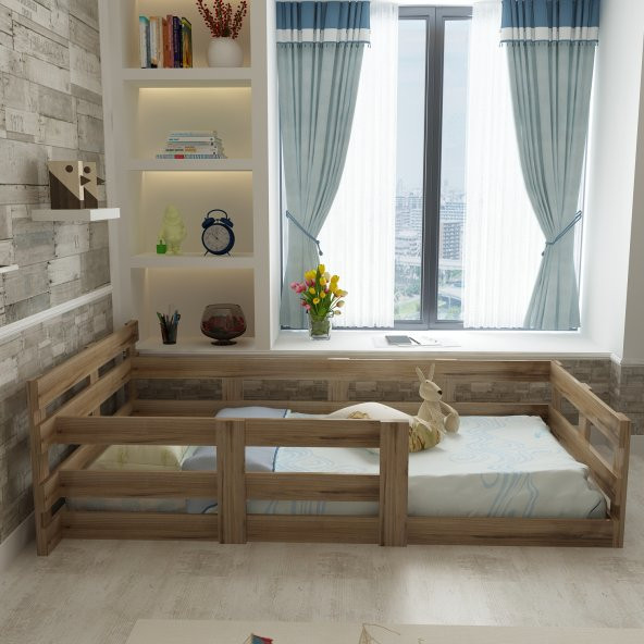 İdeal Montessori Karyola U10-CRG - AHŞAP GÖRÜNÜMLÜ 90X190 YATAK UYUMLU - 2