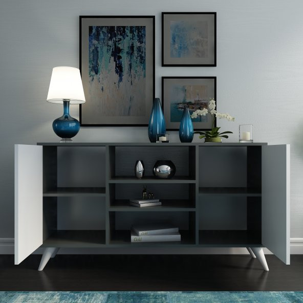 Berlin Konsol K3-5 ANTRASİT - BEYAZ - 2