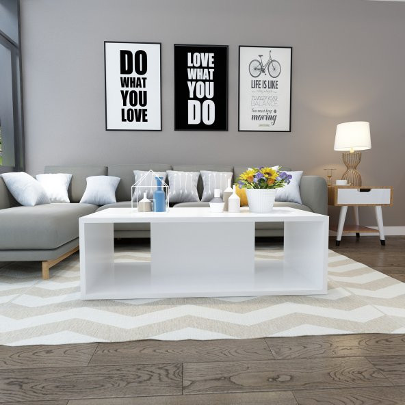 Harper Orta Sehpa - Beyaz - Resim 2