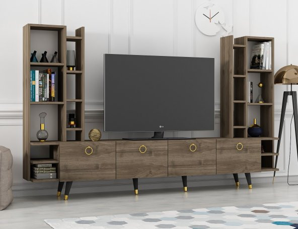 DEKORMİA MAX GOLD TV ÜNİTESİ CEVİZ 223 CM - 3
