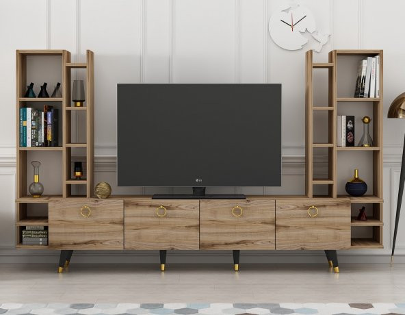 DEKORMİA MAX GOLD TV ÜNİTESİ ÇIRAĞAN RENK 223 CM