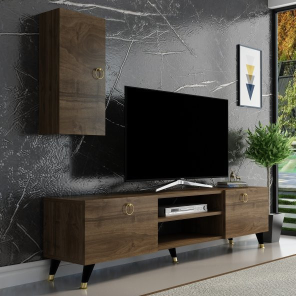 DEKORMİA DEKOR TV ÜNİTESİ GOLD 150 CM CEVİZ