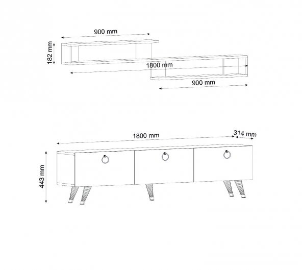 DEKORMİA NEW RAİNBOW ANTRASİT RENK 180 CM - 4