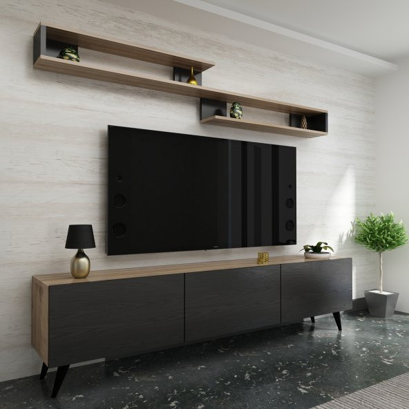 İdeal Tv Ünitesi X2032 Çırağan  Antrasit 150 cm