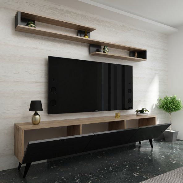 İdeal Tv Ünitesi X2032 Çırağan  Antrasit 150 cm - Resim 2