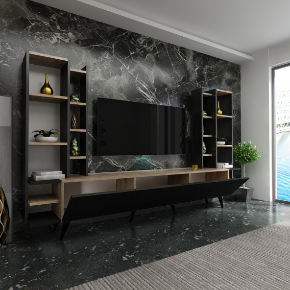 İdeal Tv Ünitesi X2030 TR Antrasit Çırağan - Resim 2