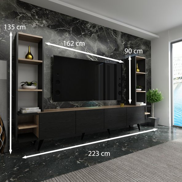 İdeal Tv Ünitesi X2031 TR Antrasit Çırağan - Resim 3