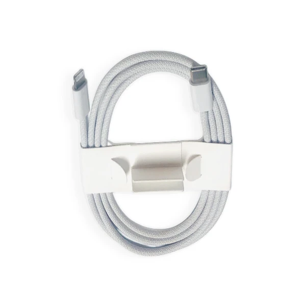 Apple USB-C - Lightning Şarj Kablosu Orijinal Bez kablo -Beyaz