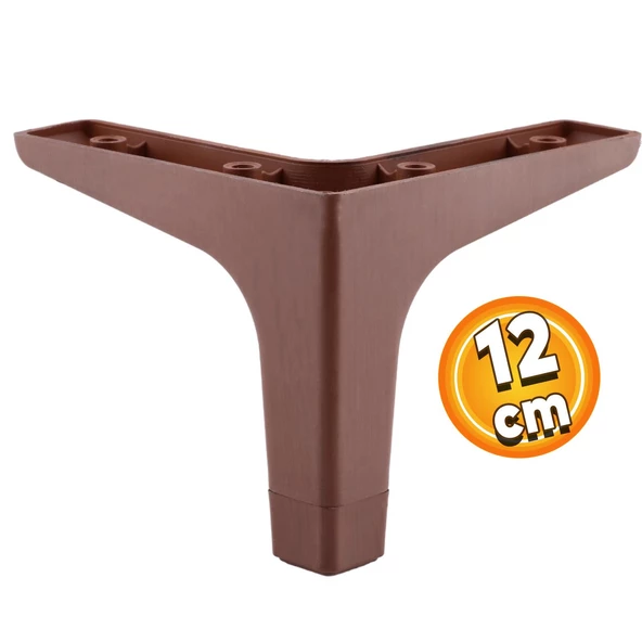 Sedef Lüks Mobilya Kanepe Sehpa Tv Ünitesi Koltuk Ayağı 12 Cm Ahşap Desenli Ceviz Baza Ayakları