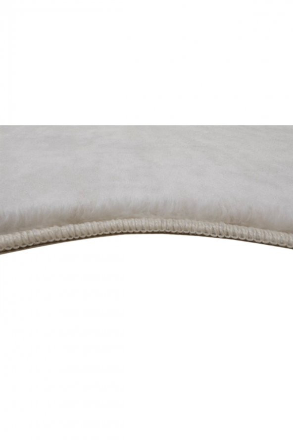 Orkide Home Modern Dekoratif Halı Jel Kaymaz Taban Krem Desenli Yatak Odası Seti - 5