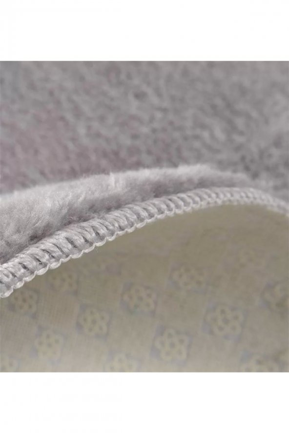 Orkide Home Modern Dekoratif Halı Jel Kaymaz Taban Açık Gri Yatak Odası Seti - 3