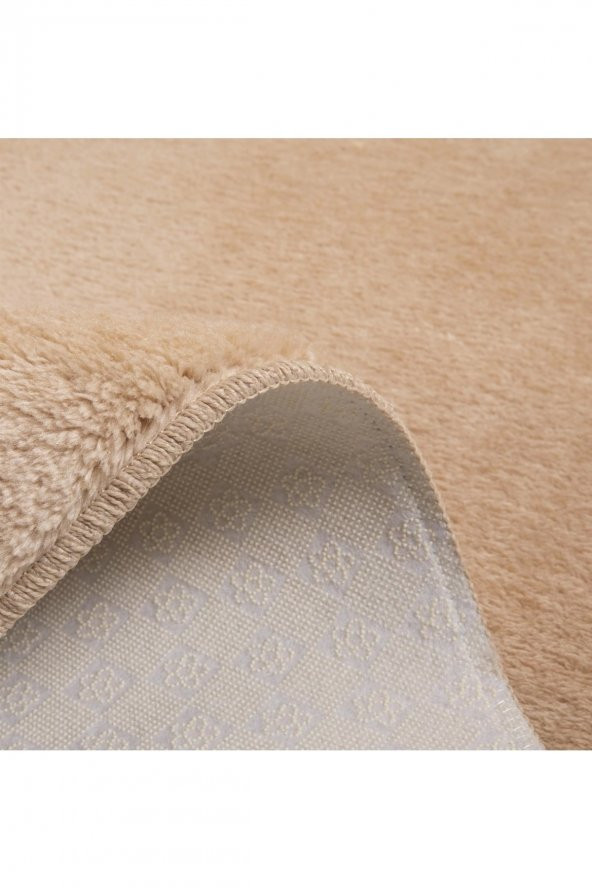 Orkide Home Modern Dekoratif Halı Jel Kaymaz Taban Bej Yatak Odası Seti - 3