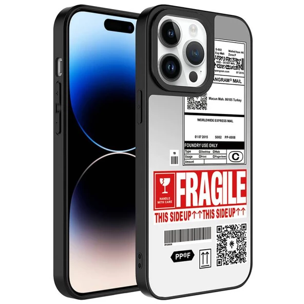 Apple iPhone 12 Pro Max Aynalı Desenli Kapak Fragile