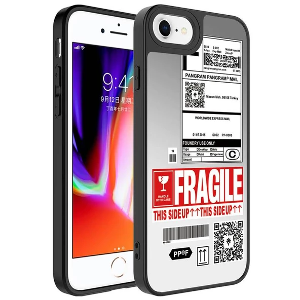 Apple iPhone 8 Aynalı Desenli Kapak Fragile