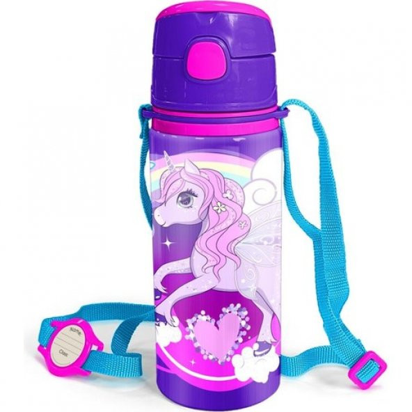 Coral High Mor Unicorn Desenli Beslenme Okul Çantası Kalemlik + Matara - Resim 5