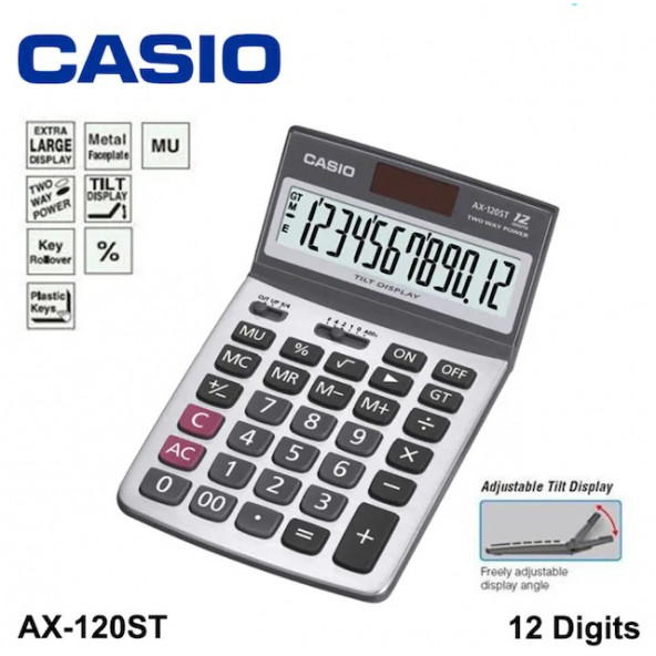 Casio AX-120ST Masaüstü Hesap Makinesi