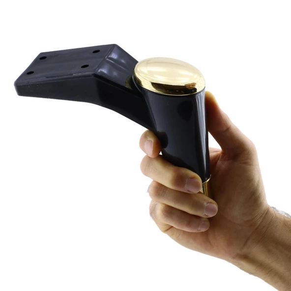 Maya Lüks Mobilya Kanepe Sehpa Tv Ünitesi Koltuk Ayağı 15 Cm Siyah Altın Baza Ayakları - Resim 6