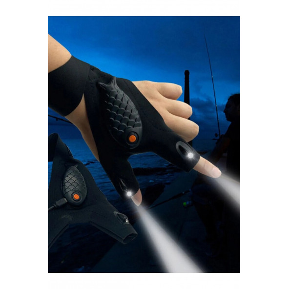Led Işıklı Sağ El Tamirci ve Balıkçı Eldiveni CAR-04 E75 (CAR-04) - 2