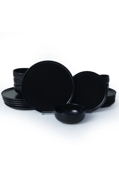 Keramika Nordic Mat Siyah Yemek Takımı 18 Parça 6 Kişilik 956 - 3