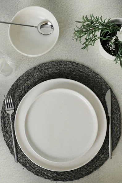 Keramika Nordic Mat Beyaz Yemek Takımı 18 Parça 6 Kişilik 022 - 4